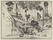 Mouth of the Mine, Ruhrort near Oberhausen, 1910. Creator: Joseph Pennell