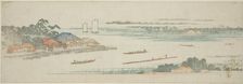 Mouth of the Naka River (Nakagawa guchi no zu), from an untitled series of famous...c. 1839/40. Creator: Ando Hiroshige