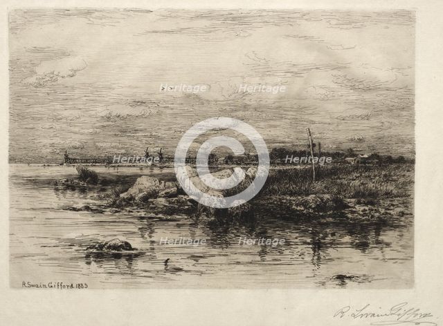 Mouth of the Apponaganasett River, 1883. Creator: Robert Swain Gifford (American, 1840-1905).