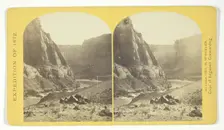 Mouth of the Paria, Colorado River; walls 2.100 feet in height, 1872. Creator: William H. Bell