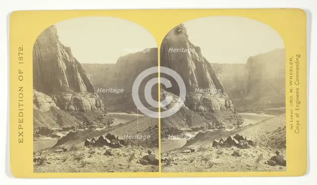 Mouth of the Paria, Colorado River; walls 2.100 feet in height, 1872. Creator: William H. Bell.