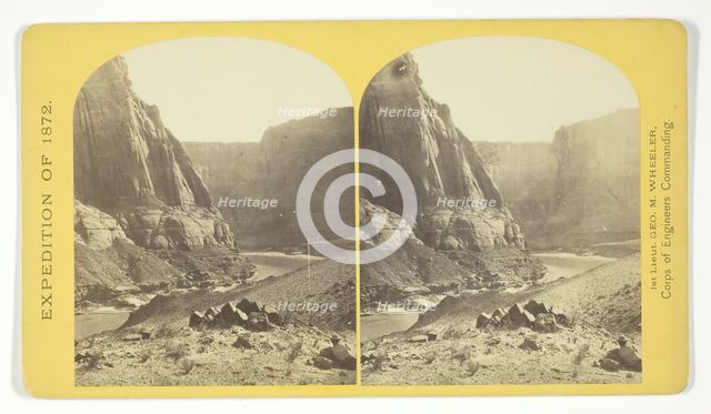 Mouth of the Paria, Colorado River; walls 2.100 feet in height, 1872. Creator: William H. Bell.
