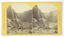 Mouth of the Paria, Colorado River; walls 2.100 feet in height, 1872. Creator: William H. Bell