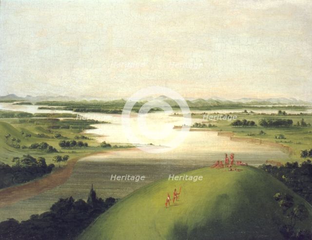 Mouth of the Platte River, 900 Miles above St. Louis, 1832. Creator: George Catlin.