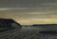 Mouth of the River Irtysh From Behind the Rock in the Valley of the River Ob 1880-1889. Creator: Pavel Mikhailovich Kosharov