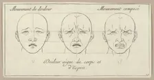 Mouvement de douleur, Douleur aigue de corps et d'Esprit, Mouvement composé (from Car..., 1695-1720. Creator: Sébastien Le Clerc the Younger