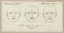Mouvement de douleur, Douleur aigue de corps et d'Esprit, Mouvement composé (from Car..., 1695-1720. Creator: Sébastien Le Clerc the Younger
