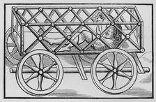 Movable iron cage, Medieval torture, (1878). Creator: Unknown