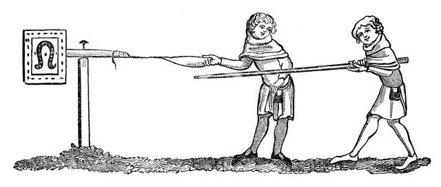 Moveable Quintain, 1344, (1833). Artist: Unknown