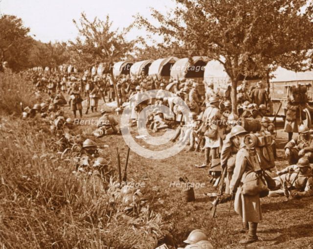 Moving off, road to Foix, France, c1914-c1918. Artist: Unknown.