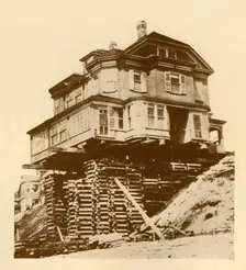 Moving a House Bodily c1930. Creator: Unknown
