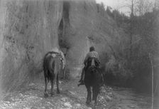 Moving-Apsaroke, c1908. Creator: Edward Sheriff Curtis