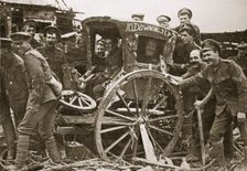 Moving day in a captured village, France, World War I, 1916. Creator: Unknown