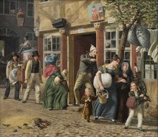 Moving Day Scene, 1831. Creator: Wilhelm Marstrand