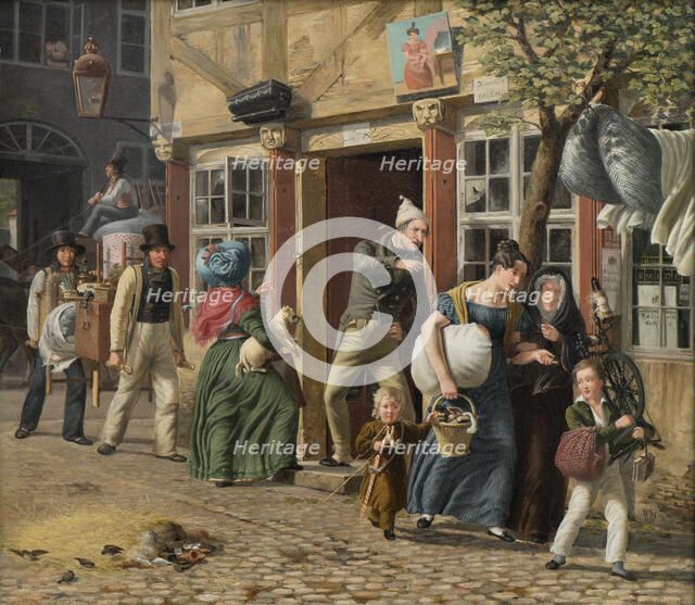 Moving Day Scene, 1831. Creator: Wilhelm Marstrand.