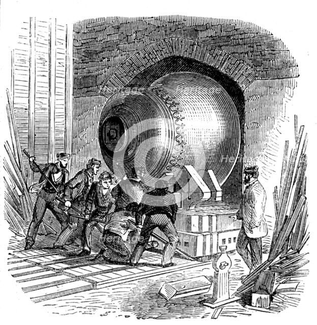 Moving the Great Bell, 1858. Creator: Unknown.