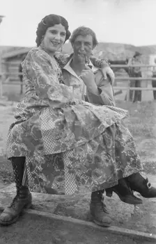Movie set for a western, between 1896 and 1942. Creator: Arnold Genthe
