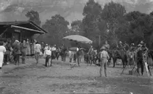 Movie set for a western, between 1896 and 1942. Creator: Arnold Genthe