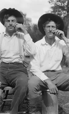 Movie set for a western, between 1896 and 1942. Creator: Arnold Genthe