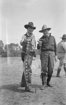 Movie set for a western, between 1896 and 1942. Creator: Arnold Genthe