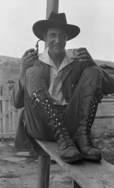 Movie set for a western, between 1896 and 1942. Creator: Arnold Genthe