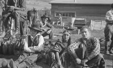 Movie set for a western, between 1896 and 1942. Creator: Arnold Genthe
