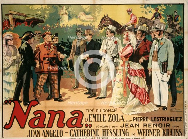 Movie poster Nana by Jean Renoir, 1926. Creator: Florit, François (active 1920s-1930s).