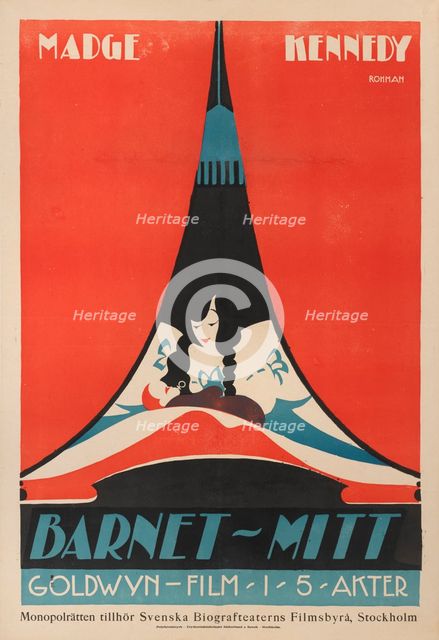 Movie poster "Baby Mine" by John S. Robertson and Hugo Ballin, 1917. Creator: Rohman, Eric (1891-1949).