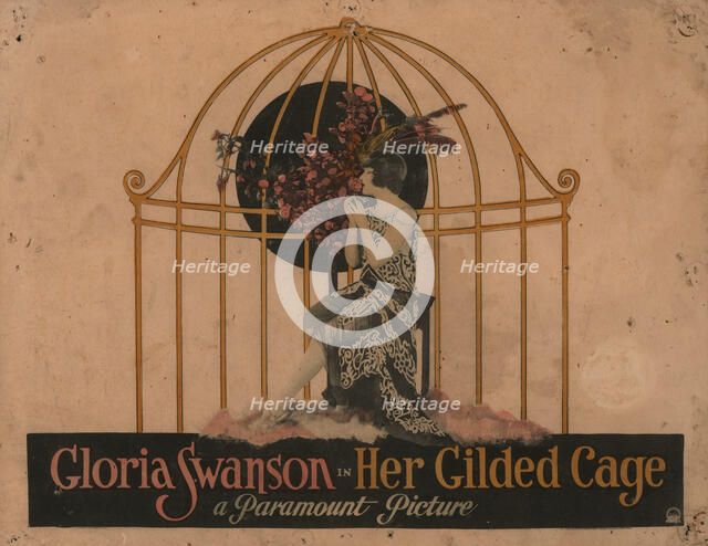 Movie poster "Her Gilded Cage" by Sam Wood, 1922. Creator: Rohman, Eric (1891-1949).