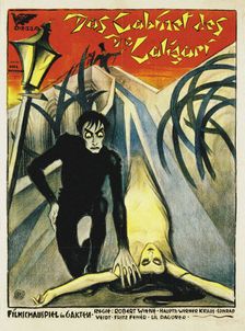 Movie poster "The Cabinet of Dr. Caligari" by Robert Wiene, 1919. Creator: Bernhard, Fritz (1900-1945)
