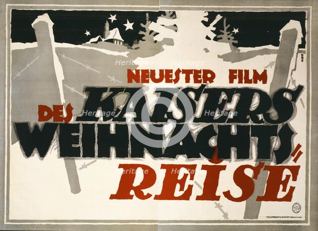 Movie poster "The Emperor's Christmas Journey", 1917. Creator: Erdt, Hans Rudi (1883-1925).