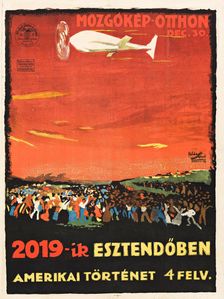 Movie poster "The Flying Torpedo" by John B. O'Brien and Christy Cabanne, 1916. Creator: Satori, Lipot (1899-1943)