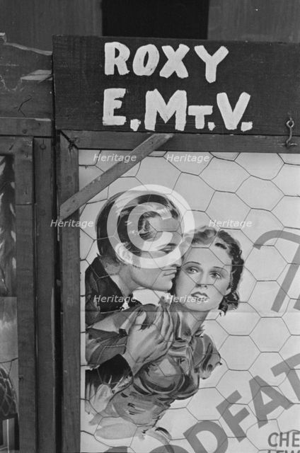 Movie poster, vicinity of Moundsville, Alabama, 1936. Creator: Walker Evans.