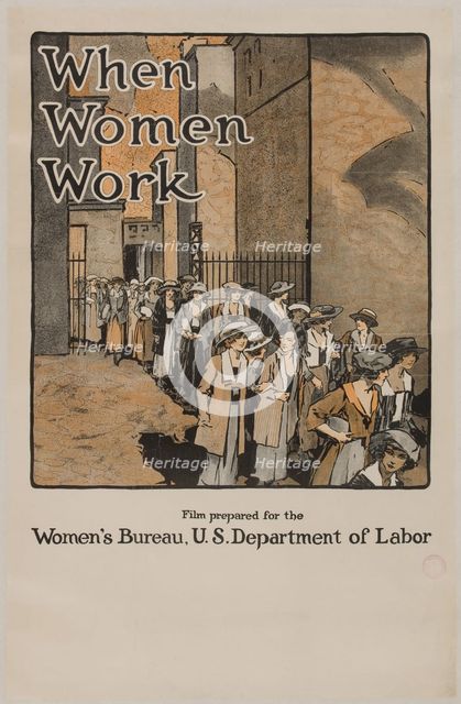 Movie Poster "When women work". The Women's Bureau, U.S. Department of Labor, 1921. Creator: Anonymous.
