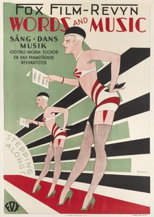 Movie poster "Words and Music" by James Tinling, 1929. Creator: Rohman, Eric (1891-1949)