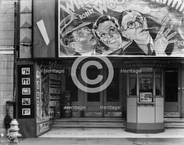 Movie theatre on Saint Charles Street, Liberty Theater, New Orleans, Louisiana, 1935 or 1936. Creator: Walker Evans.