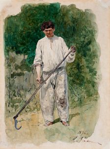 Mower, 1876. Creator: Il'ya Repin