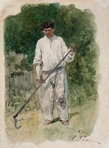 Mower, 1876. Creator: Il'ya Repin