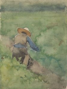 Mower in pasture, 1870-1923. Creator: Willem Witsen