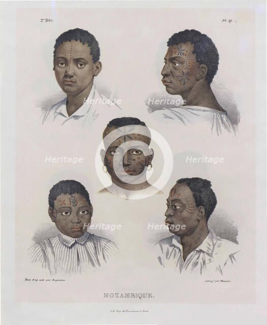 Mozambicans. From "Malerische Reise in Brasilien", 1830-1835. Creator: Rugendas, Johann Moritz (1802-1858).