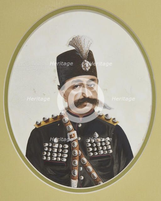 Mozaffar ad-Din Shah Qajar (1853-1907), Shahanshah of Persia, c 1900. Creator: Anonymous.