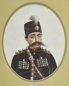 Mozaffar ad-Din Shah Qajar (1853-1907), Shahanshah of Persia, c 1900. Creator: Anonymous