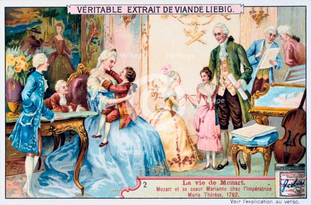 Mozart at the age of seven in front of Empress Maria Theresa, 1763. (1906). Artist: Anon