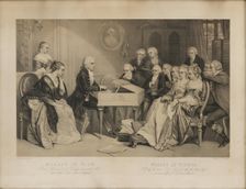 Mozart at Vienna. He plays his opera Don Juan for the first time, c1850. Creator: Cornilliet, Jean Baptiste Alfred (1807-1895)