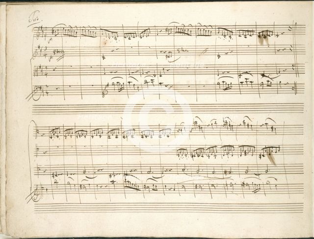 Mozart's String Quartet in D, 1789.  Creator: Mozart.