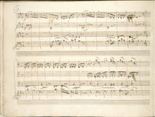 Mozart's String Quartet in D, 1789. Creator: Mozart