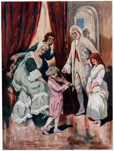 Mozart Wins the Heart of Royalty c1763 (early 20th century). Artist: C Dudley Tennant