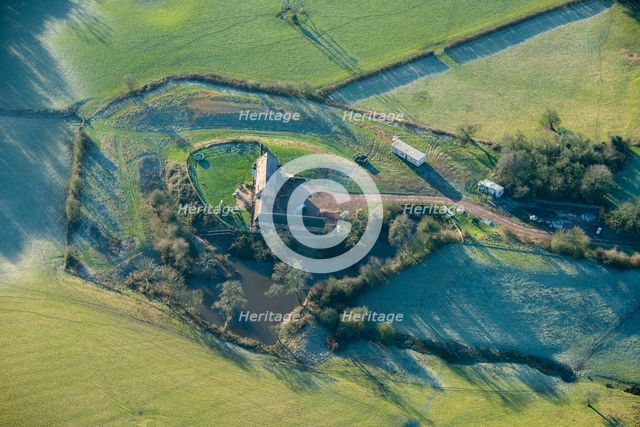 Moated site at Church Farm, Morton Bagot, Warwickshire, 2014. Creator: Historic England Staff Photographer.