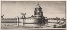 Moated Town Gate, 1676. Creator: Wenceslaus Hollar (Bohemian, 1607-1677)