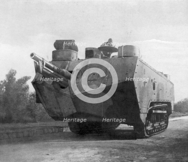 Mobile artillery piece, Moronvilliers, France, First World War, 5 May 1917. Artist: Unknown